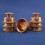 Finely Carved Copper Alloy with 3.25" Tibetan Buddhist Offering Bowls Set Nepal