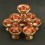 Hand Carved Copper Water 3" Offering Bowls Eight Bowls Set in Buddhist Altar Shrine