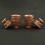 Hand Carved Copper Alloy 3.25" Offering Bowls Set -Tings Set of Eight  Set from Nepal