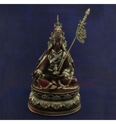 Fine Quality 16.75" Guru Rinpoche Hand Carved  Statue Patan Nepal 