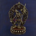 Oxidized Copper Alloy with Silver Plating 13" Vajrayogini Dakini Statue from Patan, Nepal