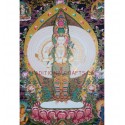 32.75" x 22.75" 1000 Armed Avalokiteshvara Thangka Painting