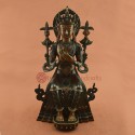 Oxidized Copper Alloy 15" Maitreya Buddha  Statue Patan, Nepal