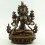 Fine Hand Carved 8.75" White Tara/Dolkar Oxidized Copper Statue From Patan, Nepal