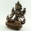 Fine Hand Carved 8.75" White Tara/Dolkar Oxidized Copper Statue From Patan, Nepal