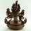 Fine Hand Carved 8.75" White Tara/Dolkar Oxidized Copper Statue From Patan, Nepal