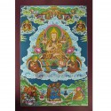 33” x 23.5” Tsongkhapa Thangka Painting