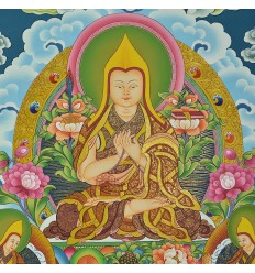 33” x 23.5” Tsongkhapa Thangka Painting