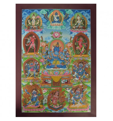 32.5” x 23” Guhyasamaj Thangka Painting