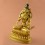 Hand Carved Face Painted 9.75" Vajrasattva DorjeSempa Gold Gilded Copper Statue
