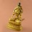 Hand Carved Face Painted 9.75" Vajrasattva DorjeSempa Gold Gilded Copper Statue