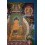 Fine Quality 42" x 29.25" Shakyamuni Buddha Tibetan Buddhist Thangka/Thanka Scroll Painting from Patan, Nepal