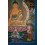 Fine Quality 42" x 29.25" Shakyamuni Buddha Tibetan Buddhist Thangka/Thanka Scroll Painting from Patan, Nepal