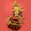 FINE QUALITY Hand Carved Gold Face Painted 24.75" Green Tara Copper Gold Gilded Statue from Patan, Nepal