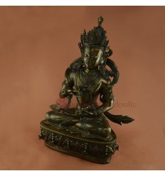 Fine Hand Carved 24.5 " Vajrasattva Oxidized Copper Alloy Statue from Patan, Nepal