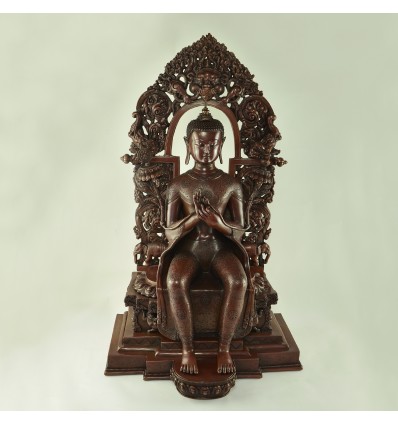 Maitreya Buddha statue - Sandalwood or pear wood