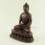 Tibetan Buddhism Oxidized Copper Alloy 7.5" Amitabha/Amida Opame Buddha Statue from Patan, Nepal