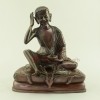 Hand Carved 8" Milarepa Copper Statue in Oxidation Finish from Patan, Nepal