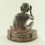 Hand Carved 8" Milarepa Copper Statue in Oxidation Finish from Patan, Nepal