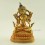 Fine Quality Hand Carved 9.5" White Tara / Dolkar Antiquated Gold Gilded Copper Statue From Patan, Nepal