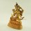 Fine Quality Hand Carved 9.5" White Tara / Dolkar Antiquated Gold Gilded Copper Statue From Patan, Nepal