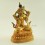 Fine Quality Hand Carved 9.5" White Tara / Dolkar Antiquated Gold Gilded Copper Statue From Patan, Nepal