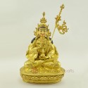 24 Gold Gilded Copper Statue of The Lotus Born 10"Guru Padmasambhava / Rinpoche