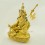 Hand Carved Gold Gilded Face Painted 10" Padmasambhava Copper Statue Patan Nepal