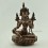 Green Tara Statue: 7.25" Oxidized Green Tara Dolma Statue from Patan, Nepal