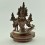 Green Tara Statue: 7.25" Oxidized Green Tara Dolma Statue from Patan, Nepal