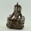 Hand Carved 6.75" Yellow Dzambhala Kubera Copper Statue From Patan, Nepal