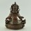 Hand Carved 6.75" Yellow Dzambhala Kubera Copper Statue From Patan, Nepal