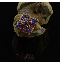 Gold Plated Double Vajra Ghau Gau Prayer Box Pendant From Patan, Nepal.