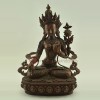 Hand Made 14" White Tara / Dolkar Oxidized Copper Alloy Statue Patan, Nepal