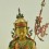 Hand Carved Beautilfully Painted 15" Guru Rinpoche Copper Statue Patan, Nepal