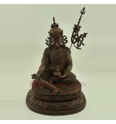 Hand made 15.5" Guru Padmasambhva / Rinpoche Copper Alloy Statue from Patan