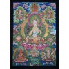 32.75" x 22.75" White Tara Thangka Painting