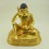Gold Gilded Hand Carved 10.5" Guru Milarepa Copper Statue from Patan Nepal
