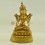 Fine Quality Hand Carved Painted 14" White Tara / Dolkar  Gold Gilded Copper Statue