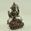 Fine Hand Carved Oxidized Copper 9.75" Chenrezig / Avalokeshvara Statue From Patan, Nepal