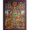 34" x 26" Green Tara Thangka Painting