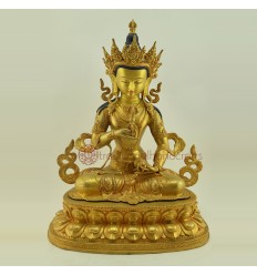 Hand Carved  19" Vajrasattva Dorje Sempa Gold Gilded Copper Alloy  Statue From Nepal