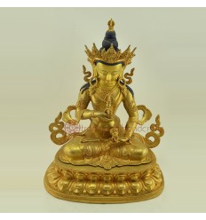 Hand Carved  19" Vajrasattva Dorje Sempa Gold Gilded Copper Alloy  Statue From Nepal