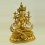 Fine Quality Gold Face Painted 19.5" Green Tara / Drolma  Copper Alloy  Gold Gilded Statue Patan