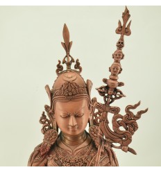 Hand Made 22" Guru Rinpoche / Guru Padmasambhava Copper Alloy  Oxidized  Statue Patan Nepal