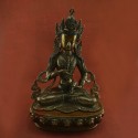  Hand Carved 19.5" Vajrasattva Drojesempa Oxidized Copper Statue From Patan, Nepal.