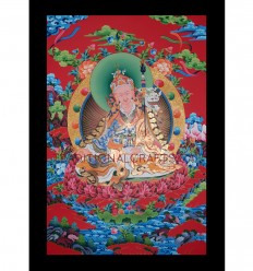 34.25" x 24" Guru Rinpoche Thangka Painting