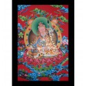 34.25" x 24" Guru Rinpoche Thangka Painting