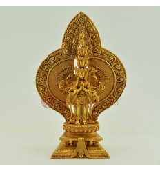 Machiine Made 8.5" 1000 Armed Avalokiteshvara / Chenrezig Statue From Patan, Nepal.