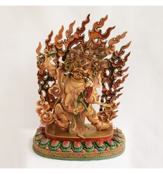 Excellent Quality Hand Carved 19.5" Vajrapani Copper Statue From Patan, Nepal